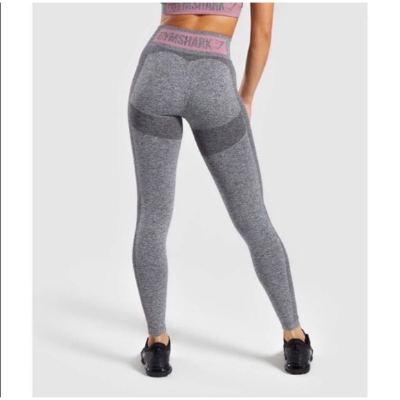 Gymshark Flex Legging Gray and Pink Size Size XS - Picture 2 of 6